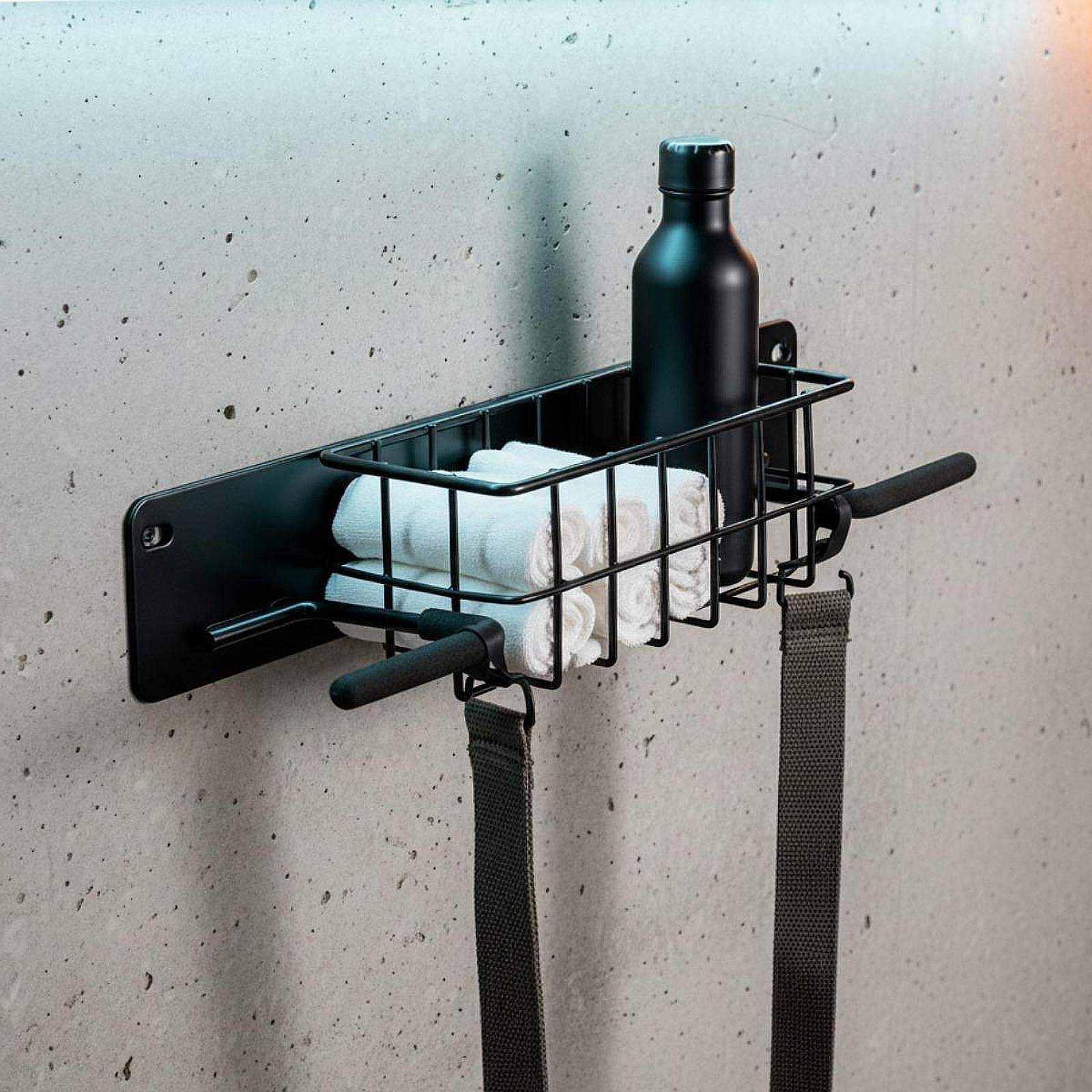 Golf Equipment Garage Organizer - 벽걸이형 골프 장비 홀더, 바구니가 있는