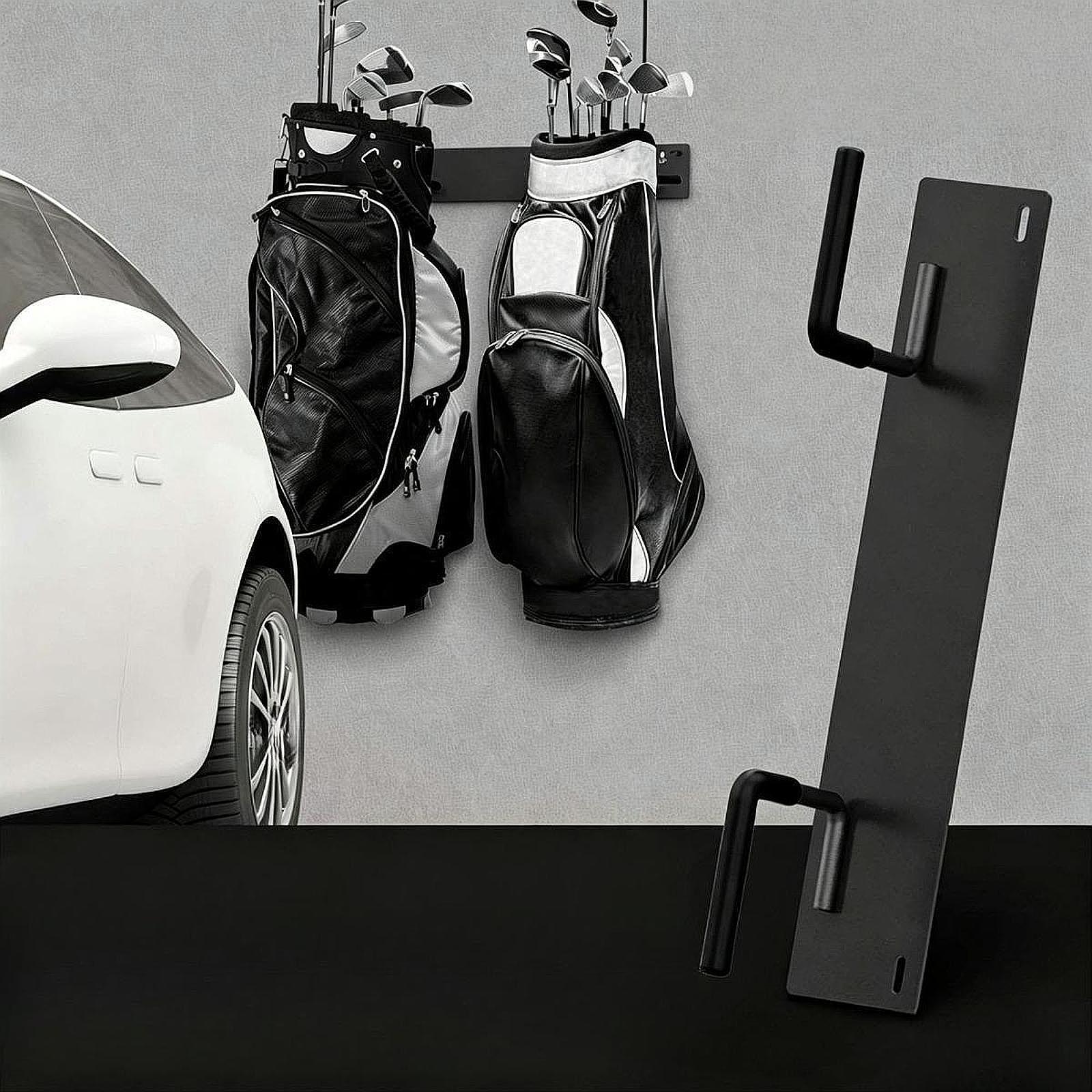 Golf Equipment Garage Organizer - 골프백 걸이형 정리대, 고무 보호 후크가