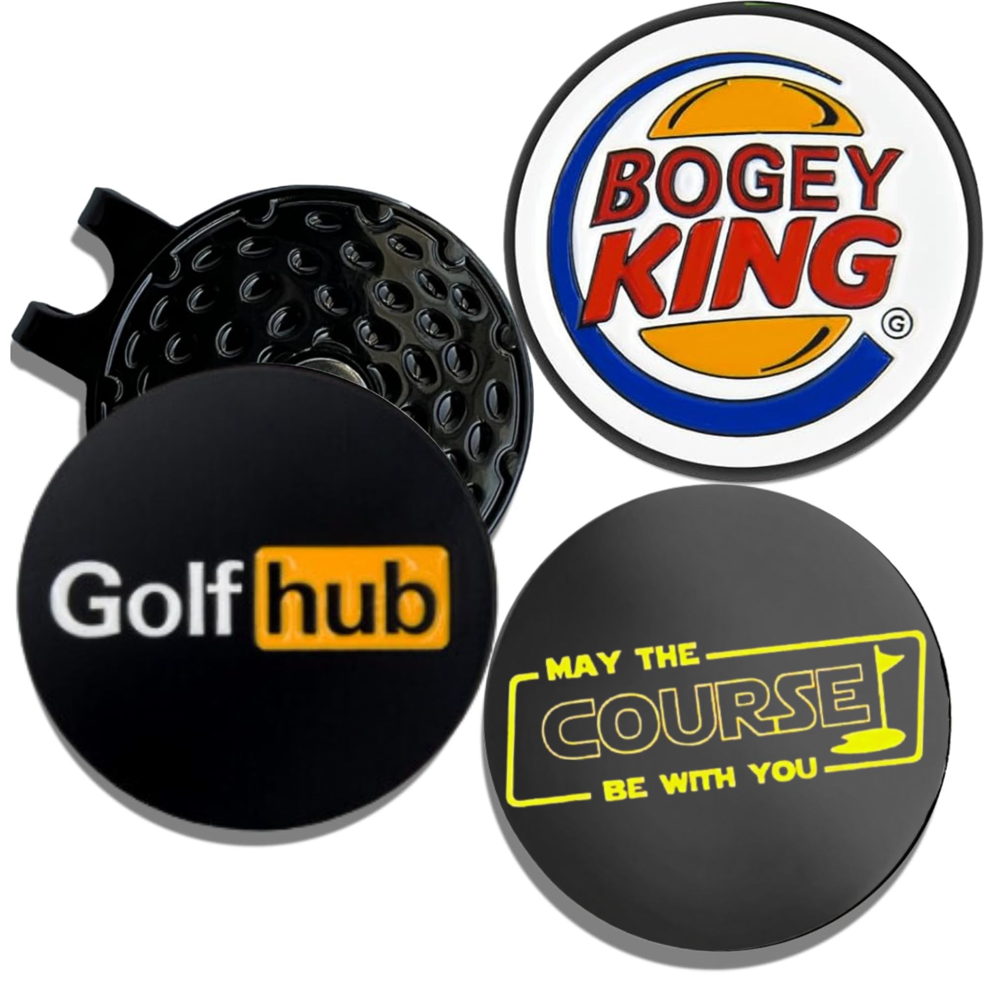 Golf Ball Premium - 3개의 재미있는 골프 볼 마커와 표준