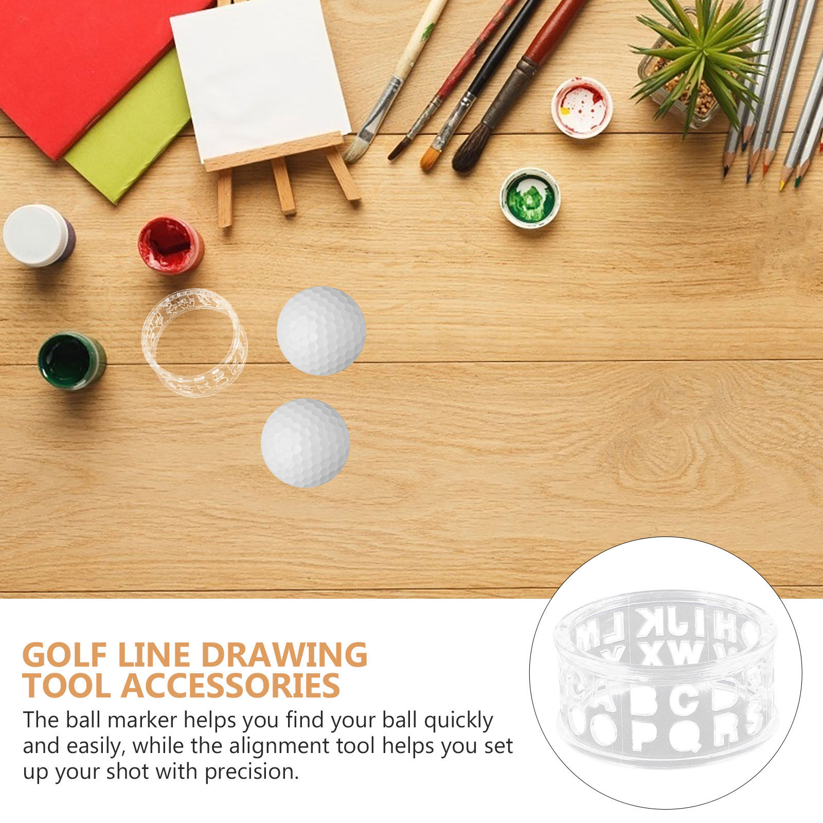 4pcs 골프 공 마커 재사용 가능한 플라스틱 스텐실  - Golf Equipment Drawing 리뷰 및 가격