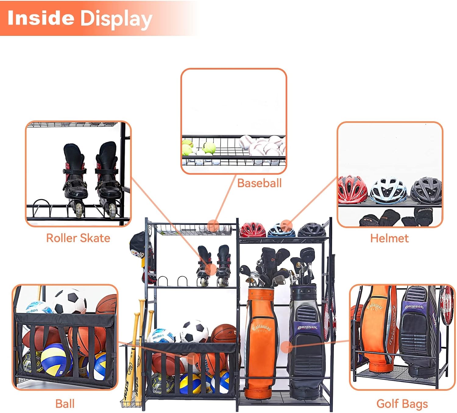 차고 스포츠 용품 보관 랙 골프백 스탠드 공 보관 정리 - Golf Equipment Garage Organizer 리뷰 및 가격