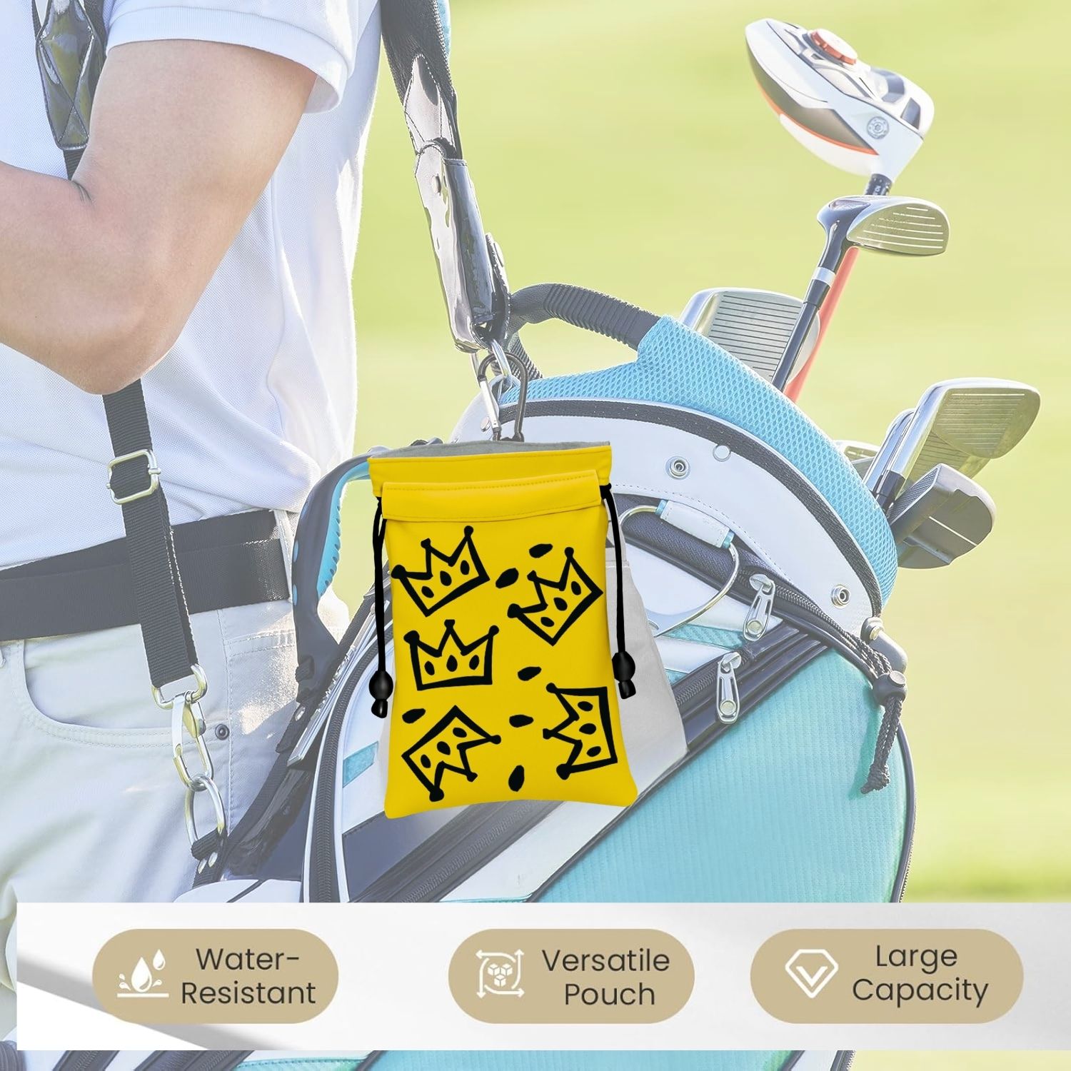 크라운 골프 귀중품 가방, 재미있는 골프 귀중품 파우치 - Golf Equipment Drawing 리뷰 및 가격