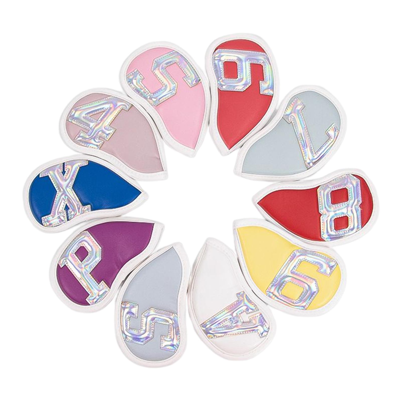 10Pcs PU 골프 아이언 헤드커버 클럽 헤드 커버  - X Golf Equipment 리뷰 및 가격