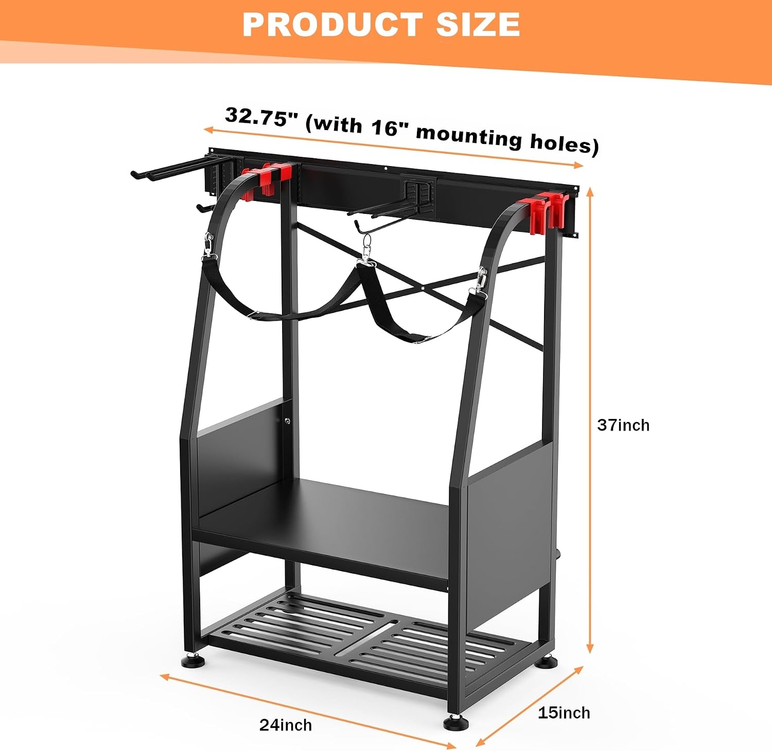 벽걸이형 골프백 정리대, 헤비듀티 이중 골프백 보관 랙 - Golf Equipment Garage Organizer 리뷰 및 가격