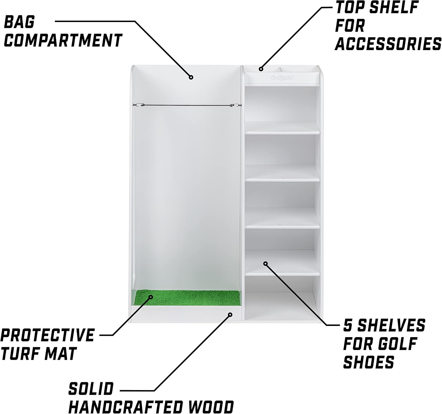프리미엄 원목 골프백 보관 랙 및 차고 정리대, 고하중 - Golf Equipment Garage Organizer 리뷰 및 가격