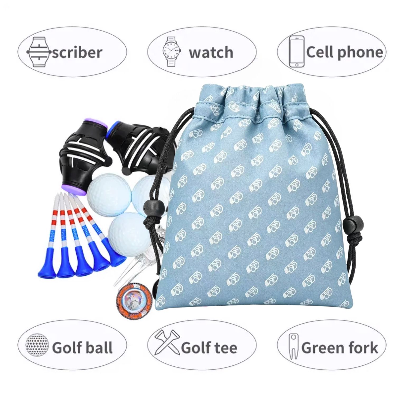 미니멀리스트 스타일의 블루 골프 귀중품 가방, 드로스트 - Golf Equipment Drawing 리뷰 및 가격
