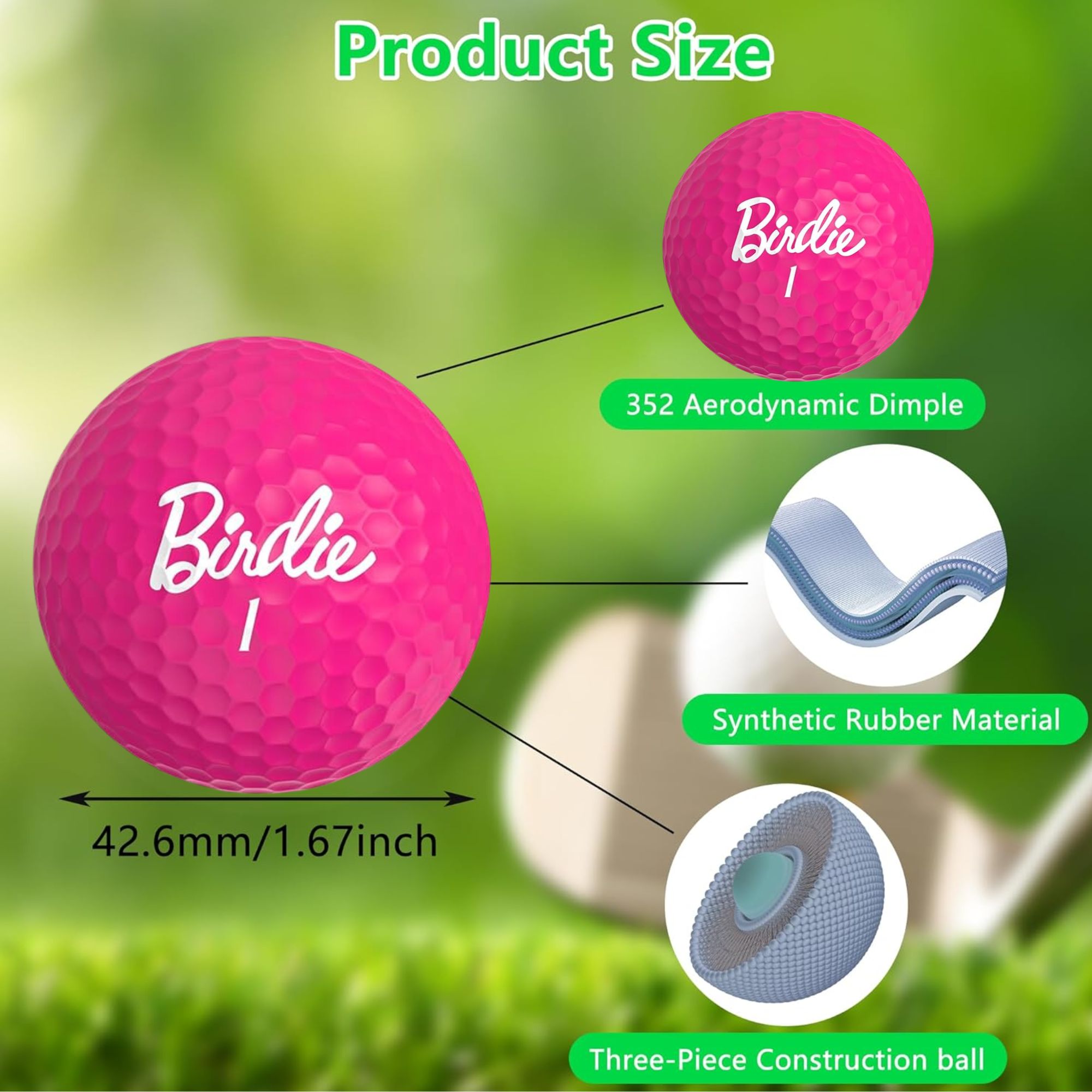 재미있는 골프 공, 버디 핑크 골프 공, 재미있는 골프 - Golf Ball Premium 리뷰 및 가격